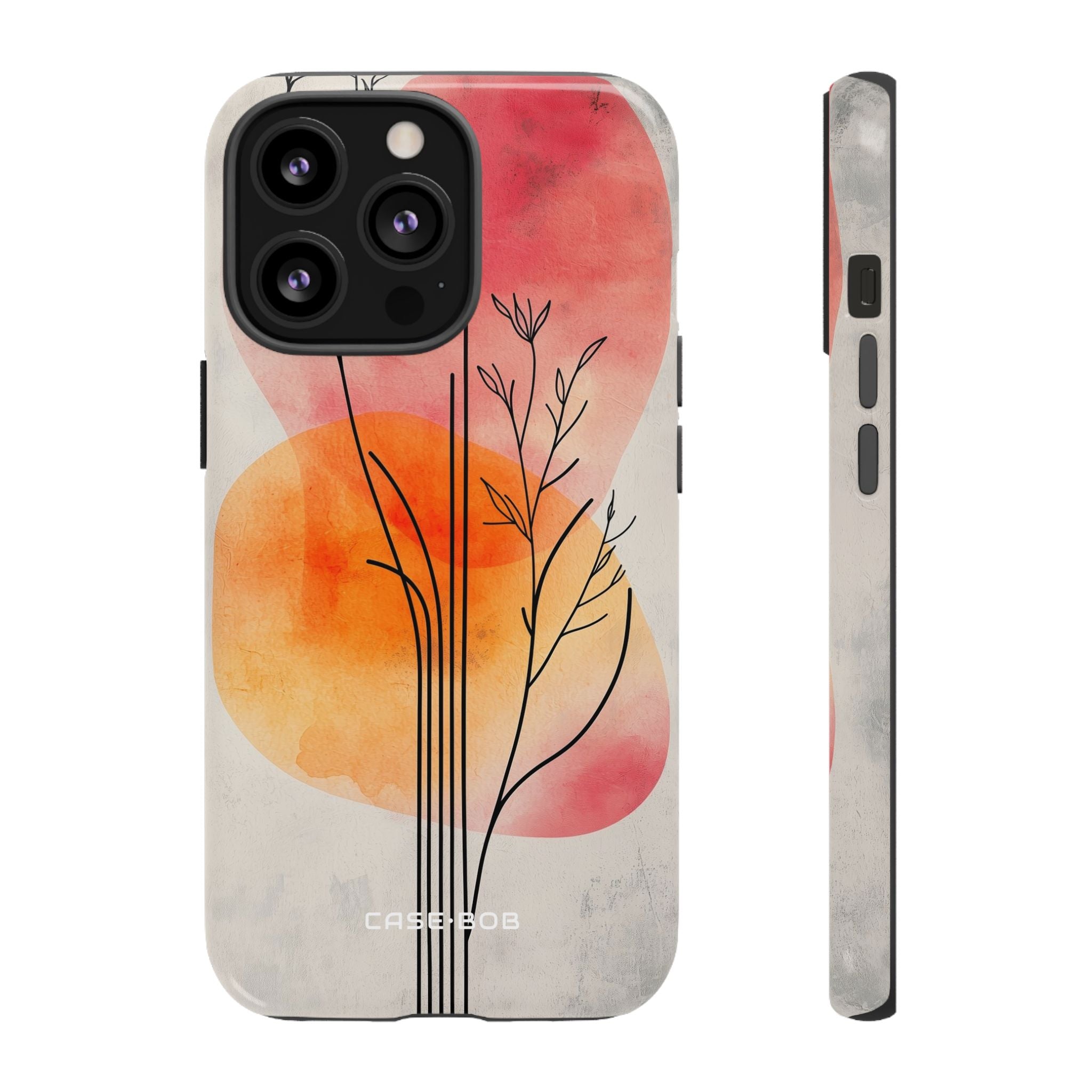 Curved Stem Sunset iPhone 13 Pro Case - Tough