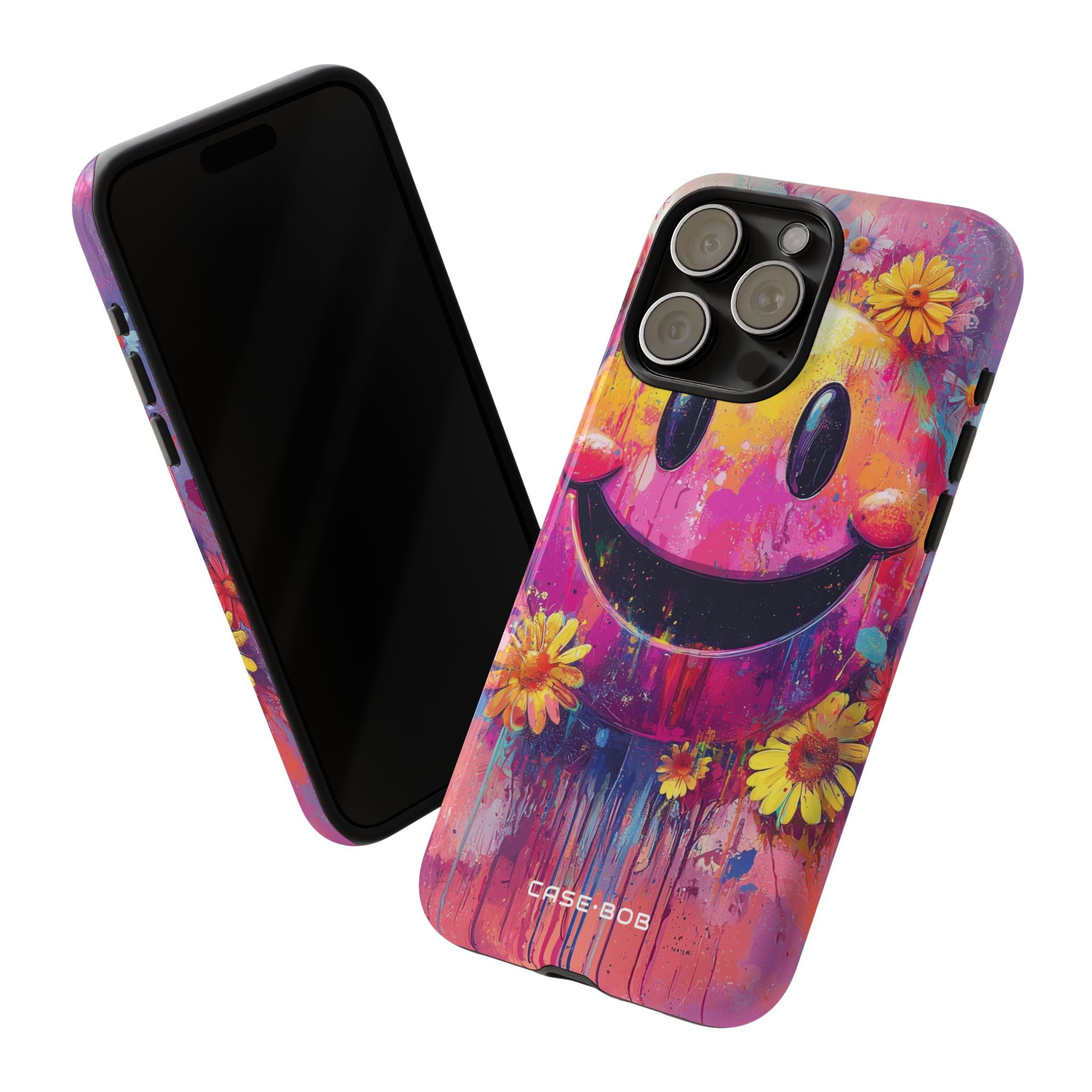 Smiley Bloom iPhone 15 Pro Max Case - Tough