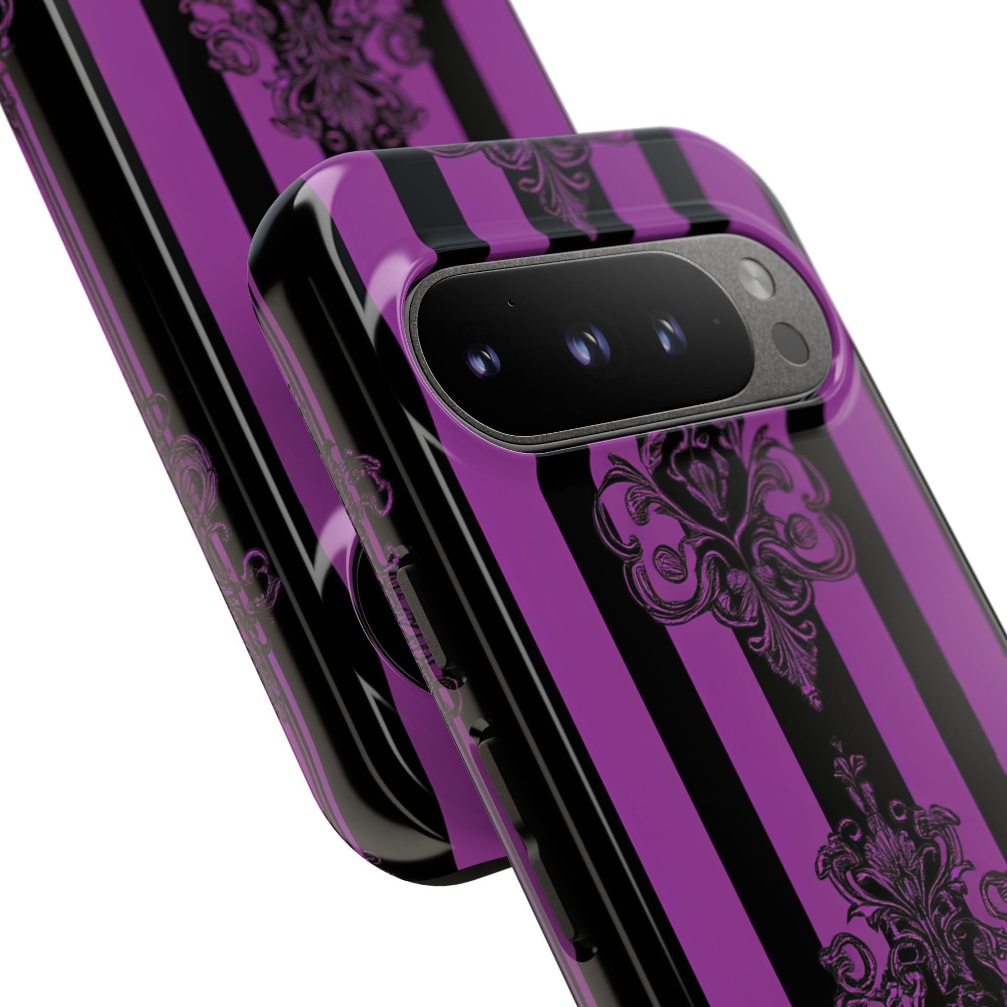 Damask Elegance Purple Google Pixel 9 Pro Case - Tough