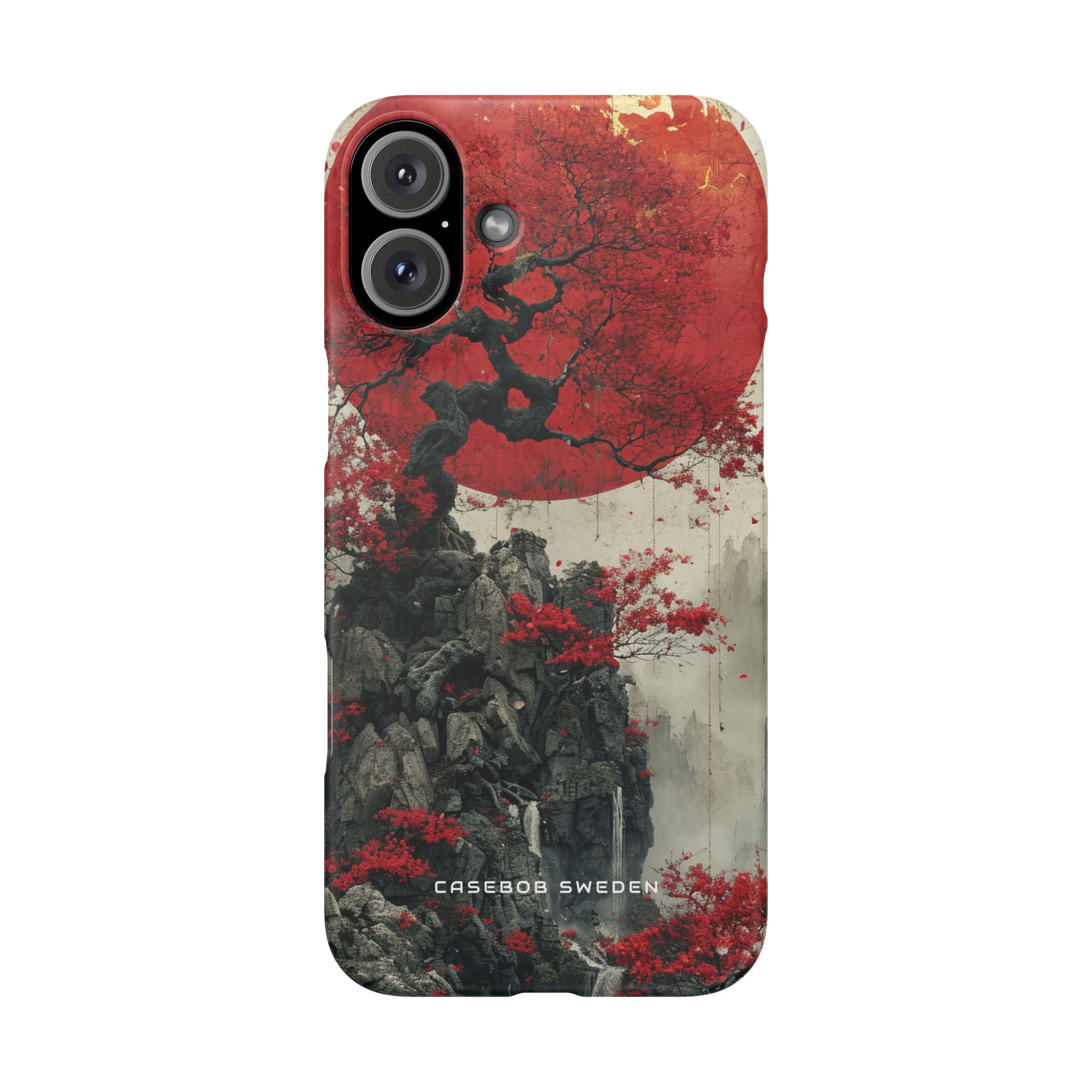 Zen Serenity in Red Harmony iPhone 16 - Slim Phone Case