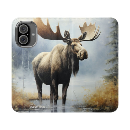 Misty Moose Reflection - iPhone 16  Case - Wallet