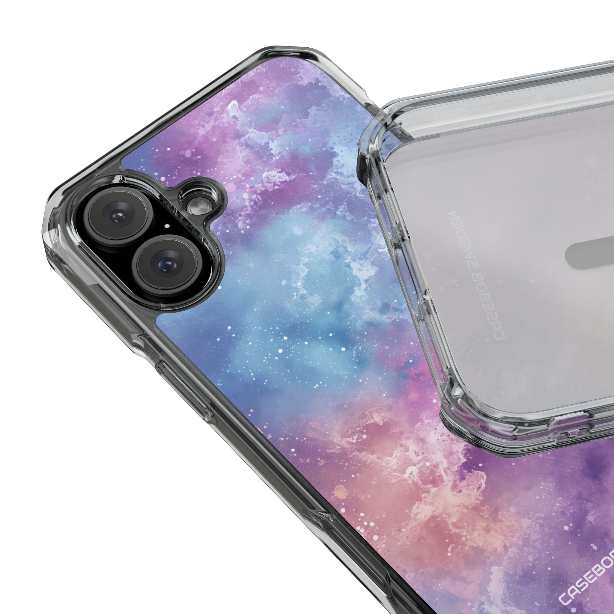 Cosmic Nebula Swirls - Clear Impact iPhone 16 Phone Case