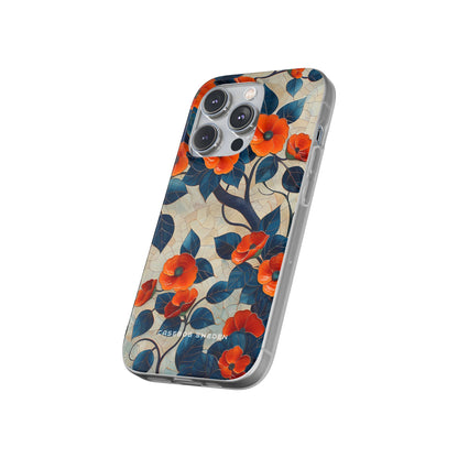 Orange Blossoms Mosaic Harmony iPhone 14 - Flexi Phone Case