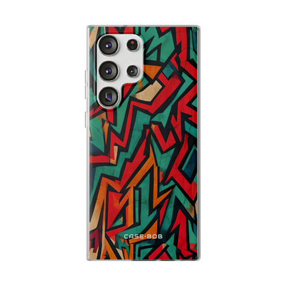 Crimson Zigzag Samsung S23 Ultra Case - Soft