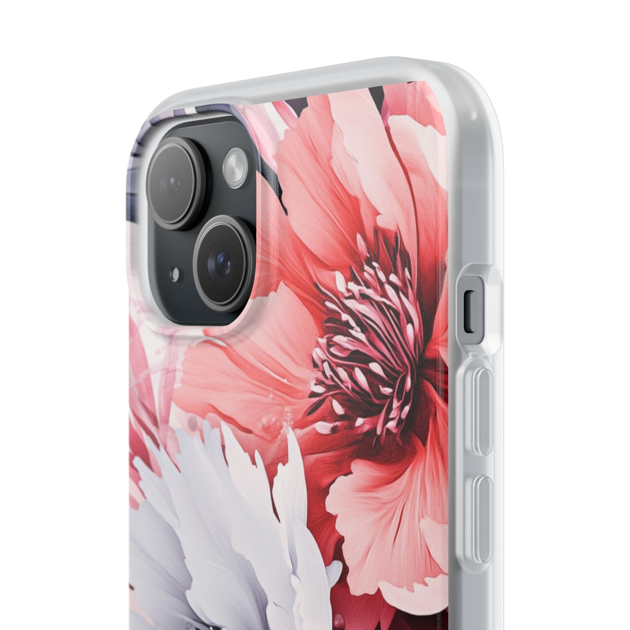 Coral Bloom iPhone 15 Case - Soft