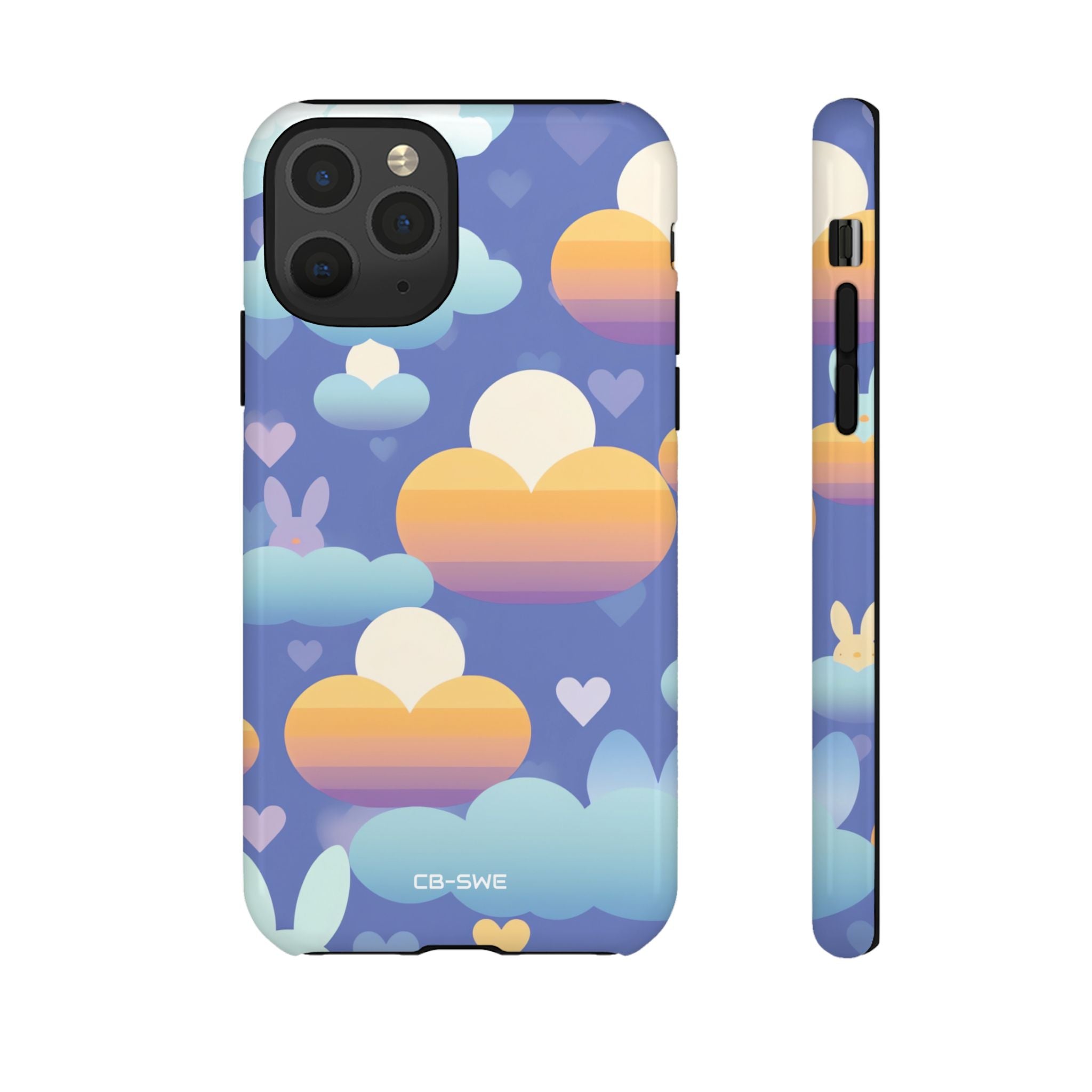 Bunnies Dance Among Clouds - iPhone Case