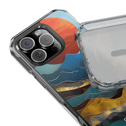 Sunset Geometry Waves iPhone Case - Impact