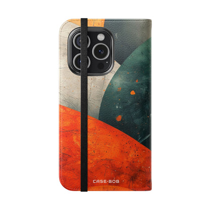 Sweeping Ember Bands - iPhone 15 Pro Case - Wallet