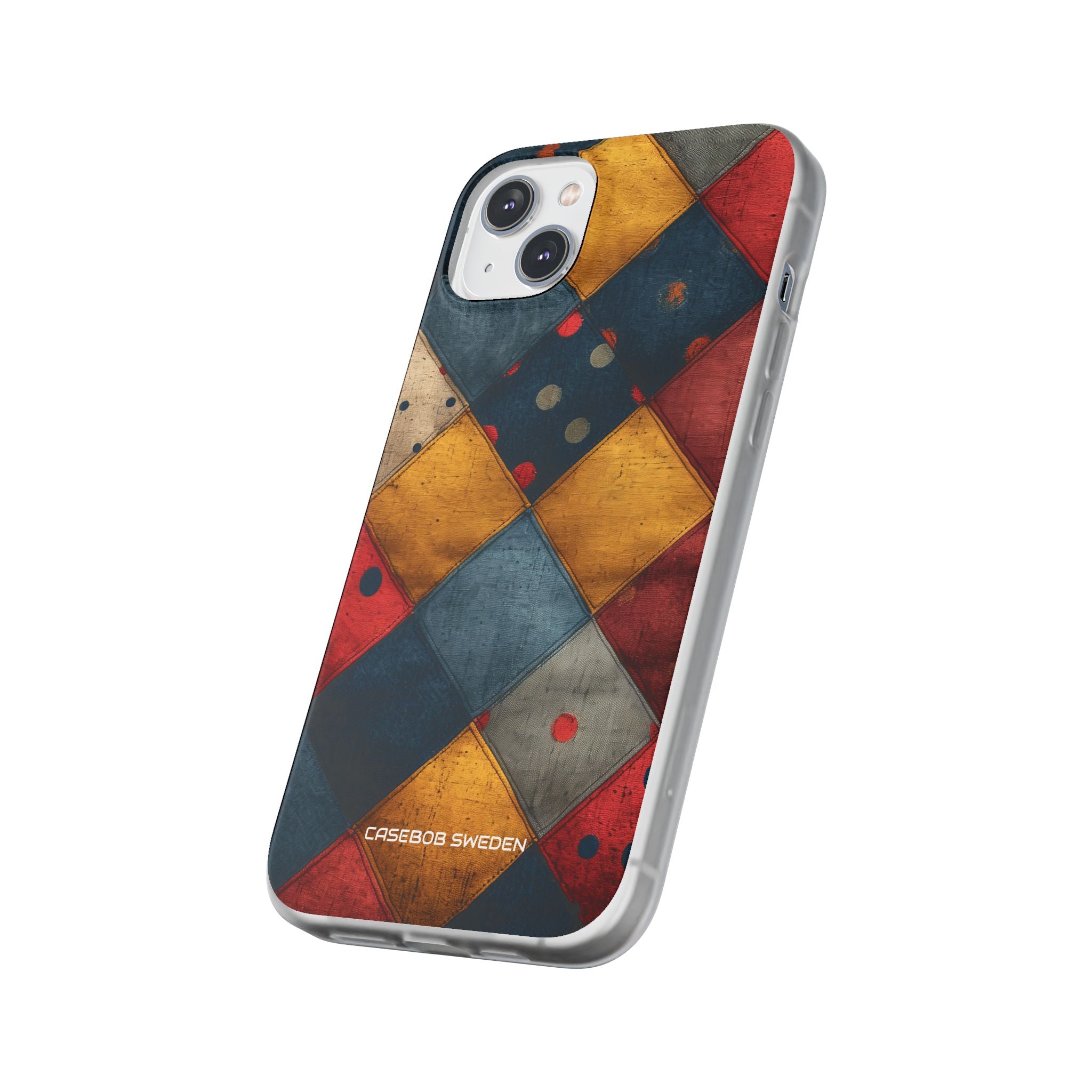 Blue Red Patchwork - Flexi iPhone 14 Phone Case