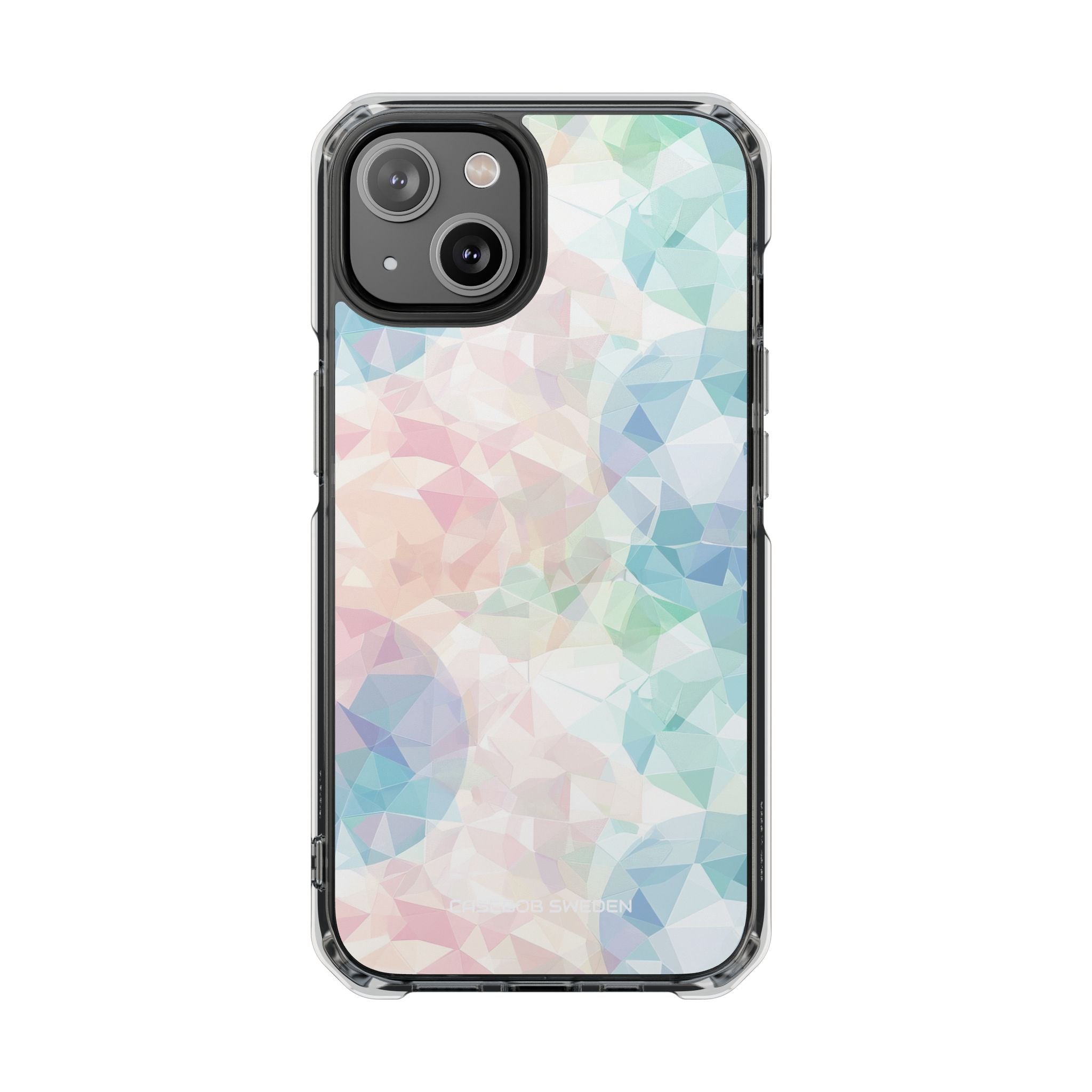 Pastel Geometry Background - Clear Impact iPhone 14 Phone Case