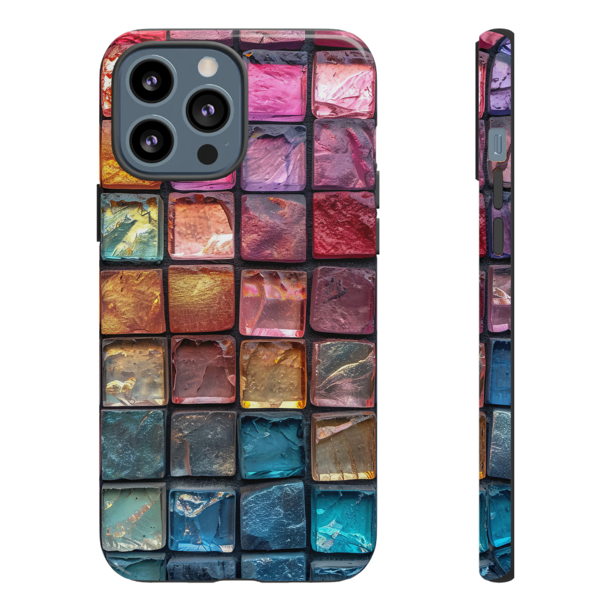 Pastel Mosaic Elegance - Protective Phone Case