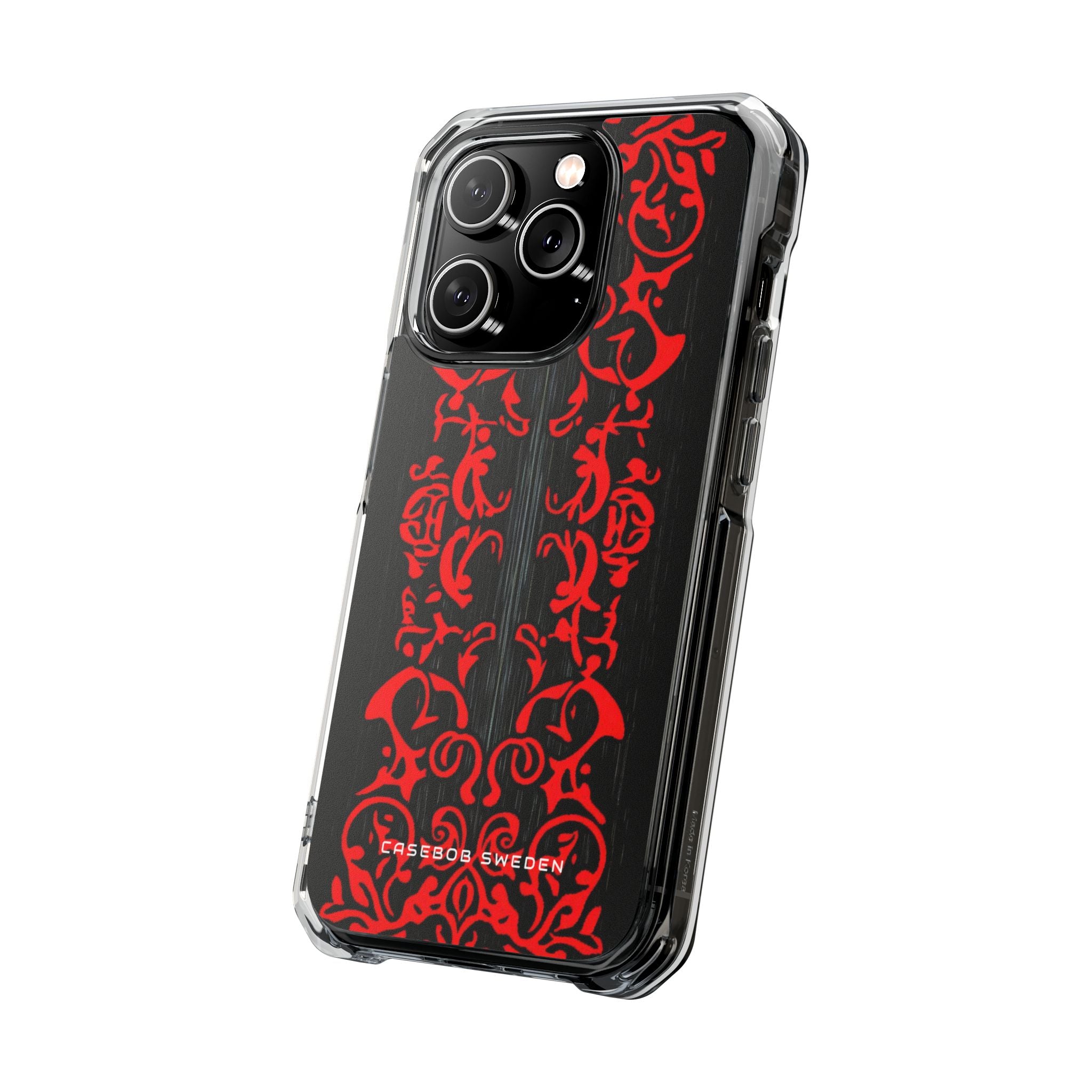 Gothic Crimson Symmetry iPhone 14 - Clear Impact Phone Case