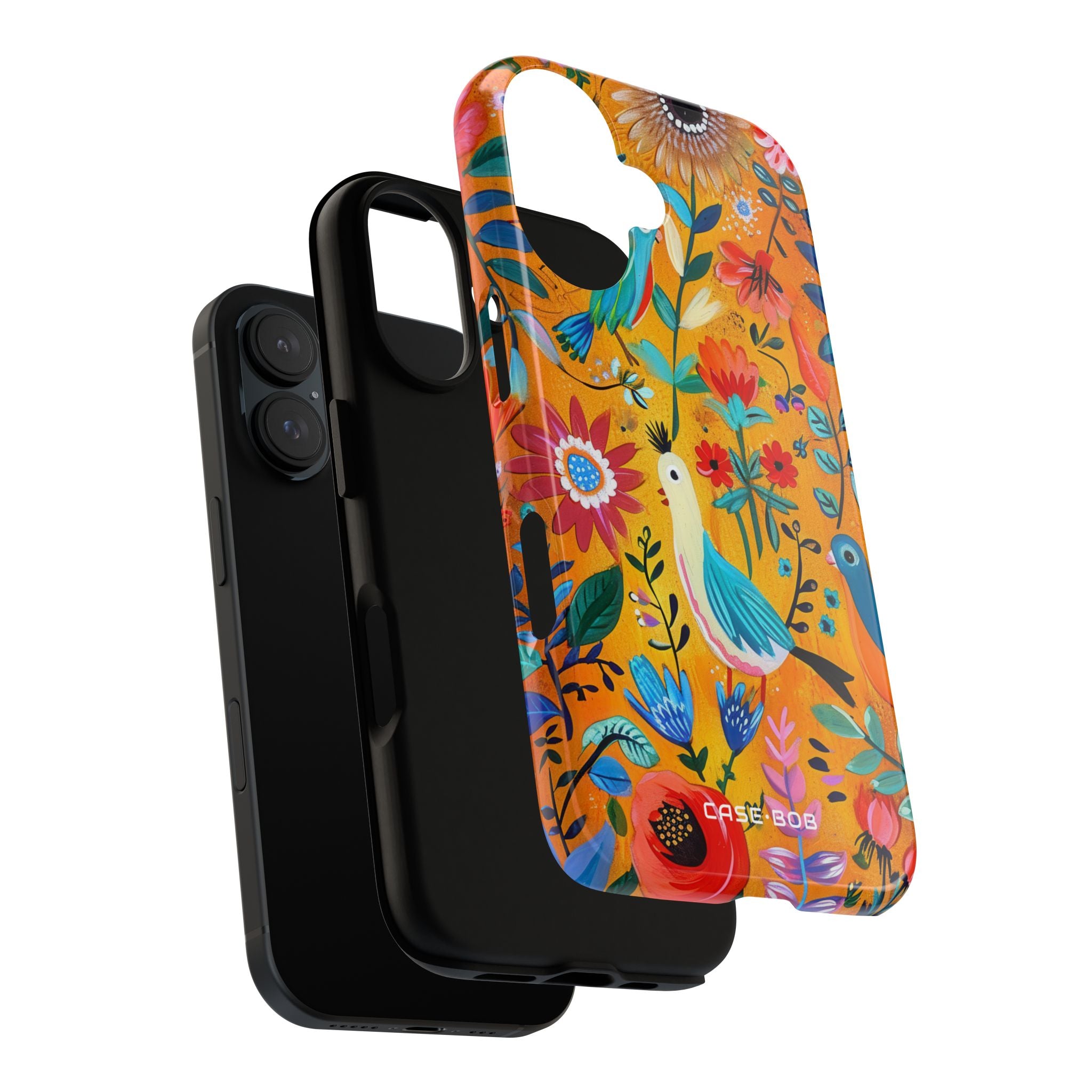 Colorful Birds Bloom iPhone 16 Case - Tough