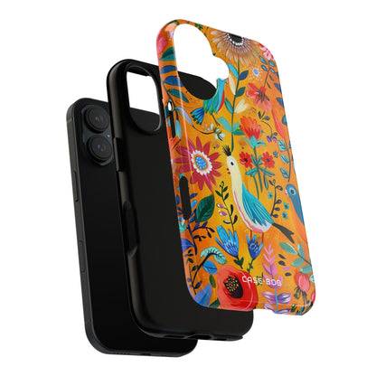 Colorful Birds Bloom iPhone 16 Plus Case - Tough