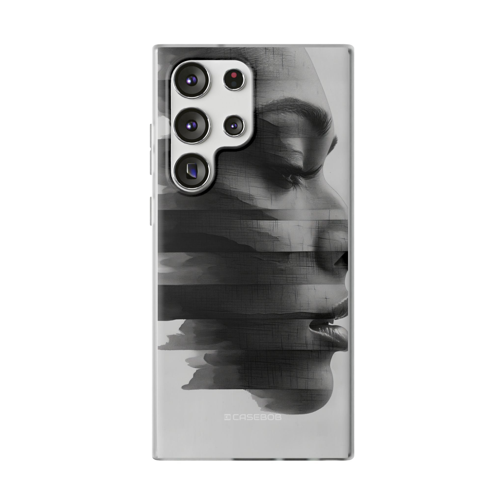 Abstract Glitch Portrait | Flexible Phone Case for Samsung Galaxy