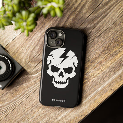Lightning Skull iPhone 15 Case - Tough