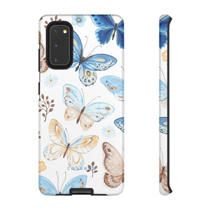 Flying Butterflies, Blue and Yellow iPhone case - Protective Phone Case