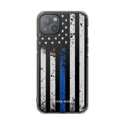 Blue Stripe Flag iPhone 15 Plus Case - Impact