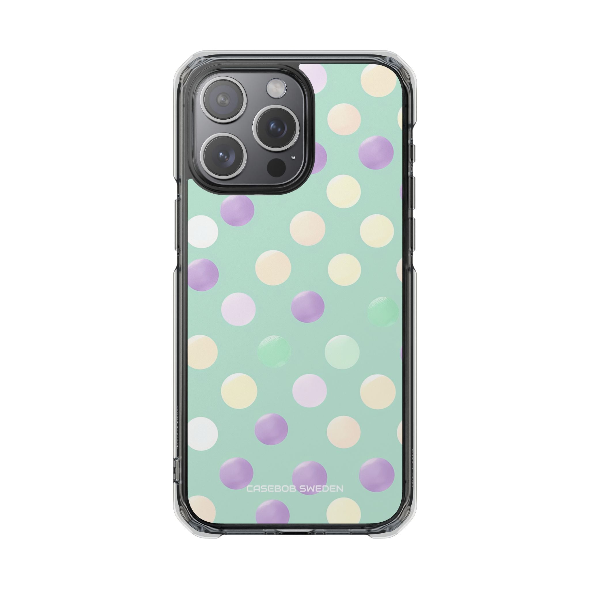 Pastel Polka Dots - Clear Impact iPhone 15 Phone Case