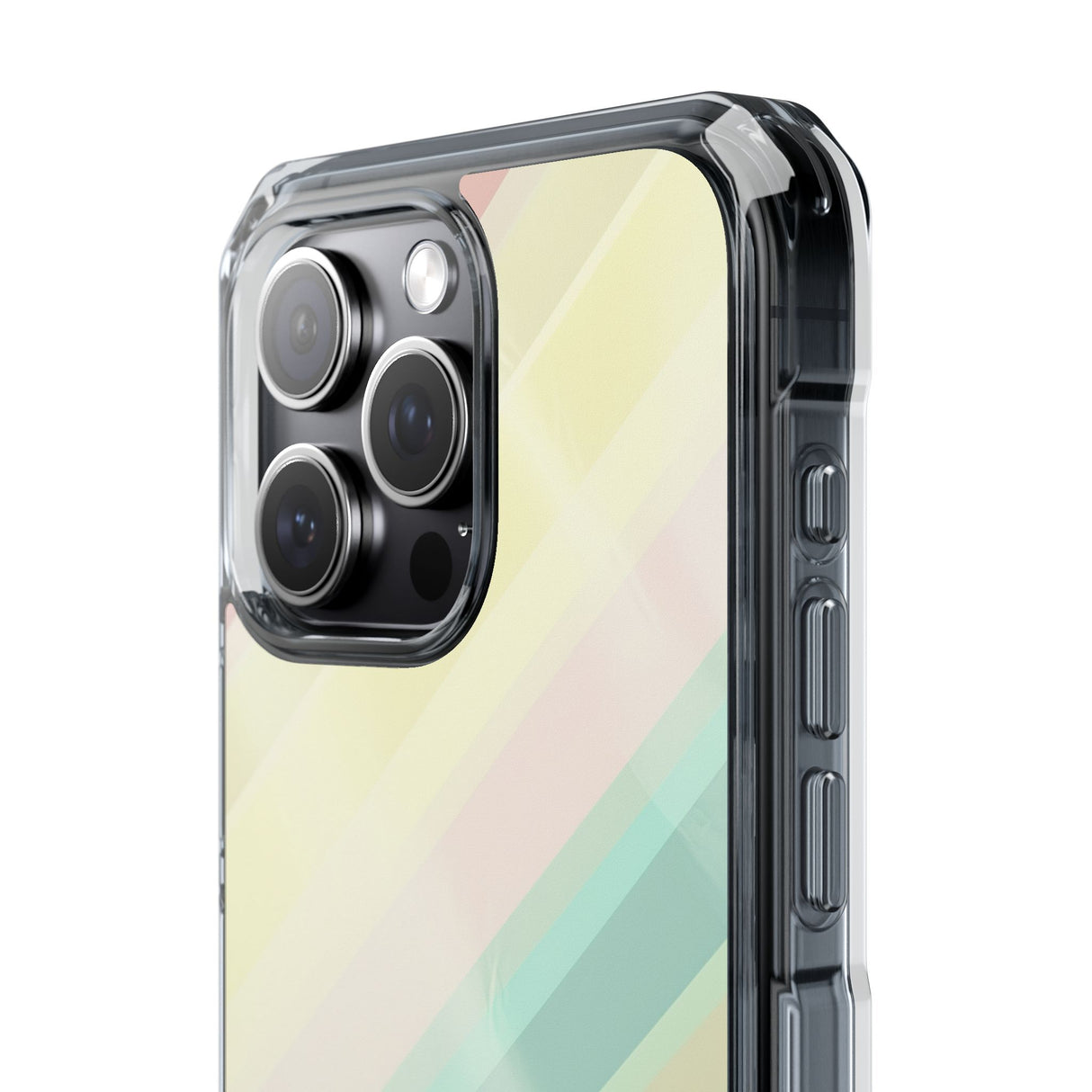 Pastellfarbenes Muster | Handyhülle für iPhone (Clear Impact Case – magnetisch)