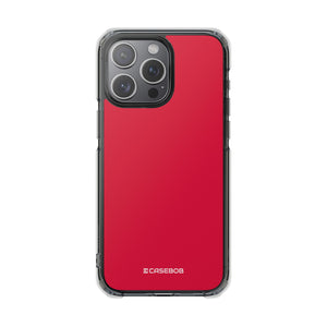 Crimson Red | Phone Case for iPhone (Clear Impact Case - Magnetic)