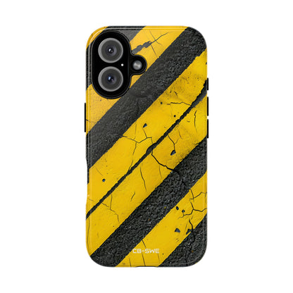 Cracked Hazard Lines - iPhone Case