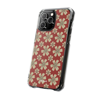 Retro Red Florals iPhone Case - Impact