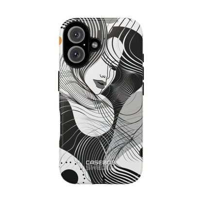Orange Wave Motion iPhone 16 - Tough