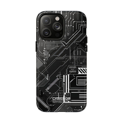 Futuristic Circuit Grid iPhone 14 - Tough+
