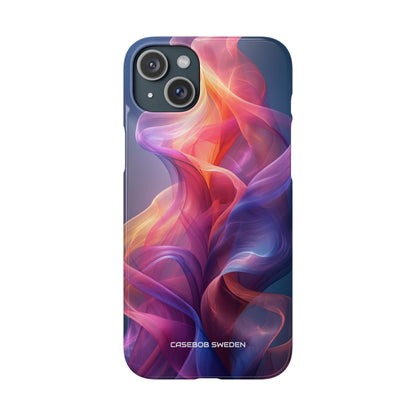 Violet Orange Flow - Slim iPhone 15 Phone Case