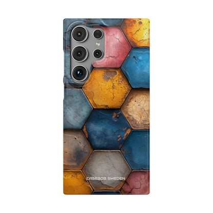 Rustic Geometric Tiles - Slim Samsung S24 Phone Case