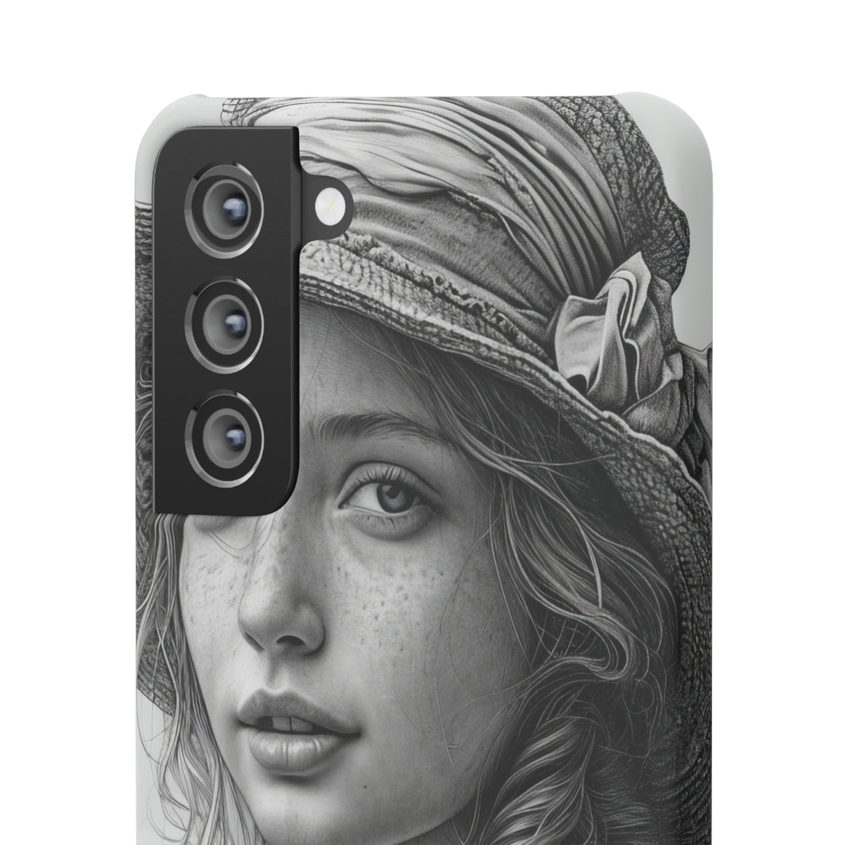 Serene Sketch Portrait | Slim Phone Case for Samsung