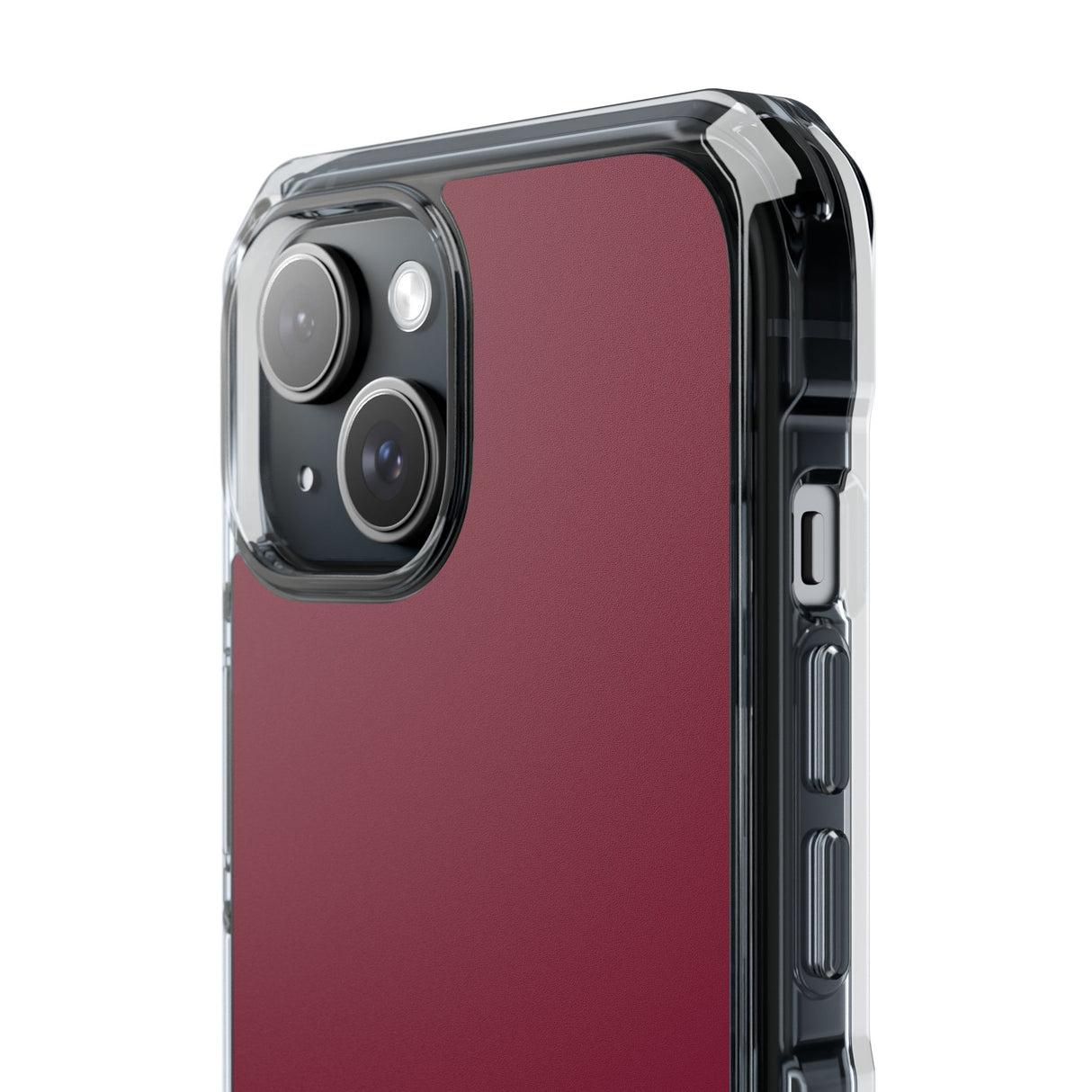 Claret Red | Phone Case for iPhone (Clear Impact Case - Magnetic)