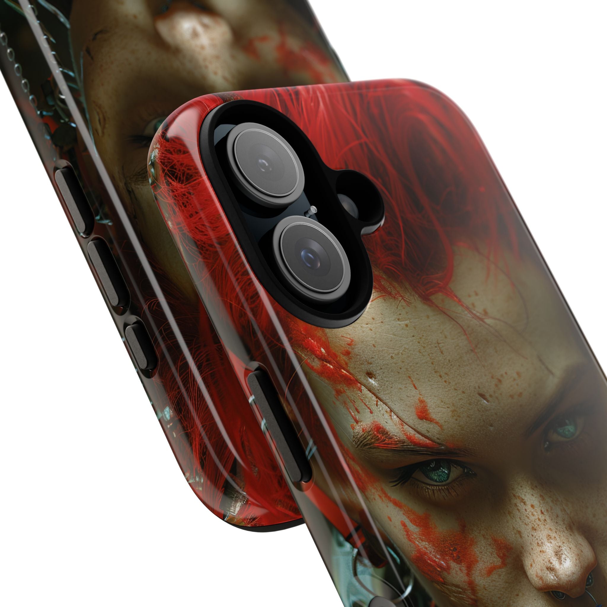 Red Spike Gaze iPhone 16 Plus Case - Tough