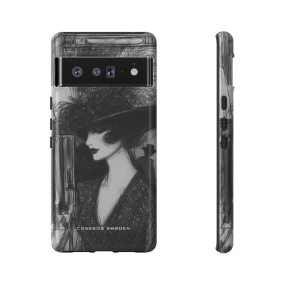 Timeless Elegance in Monochrome Google Pixel 6 - Tough Phone Case