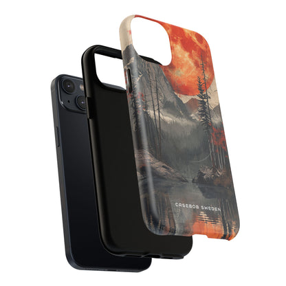 Celestial Glow Over Reflective Landscape iPhone 14 | Tough+ Phone Case