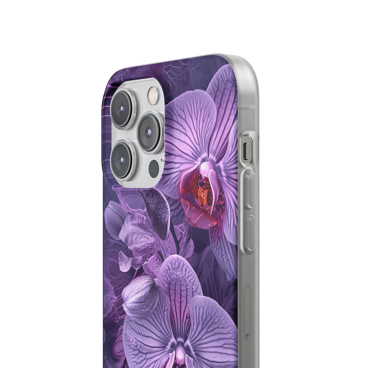 Strahlendes Orchideen-Design | Handyhülle für iPhone (flexible Hülle) 