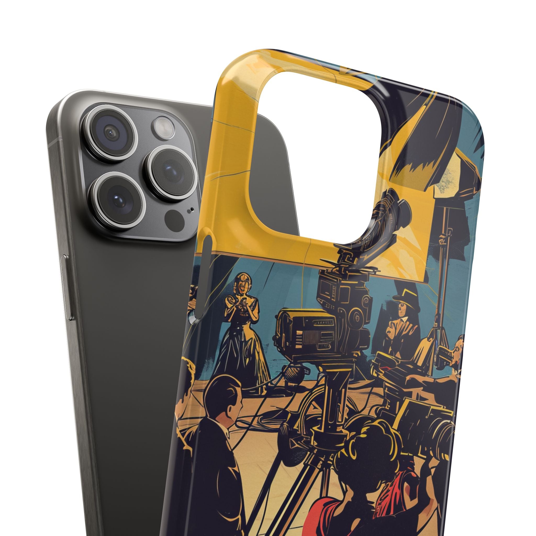 Golden Era Cinematic Spotlight iPhone 15 - Slim Phone Case