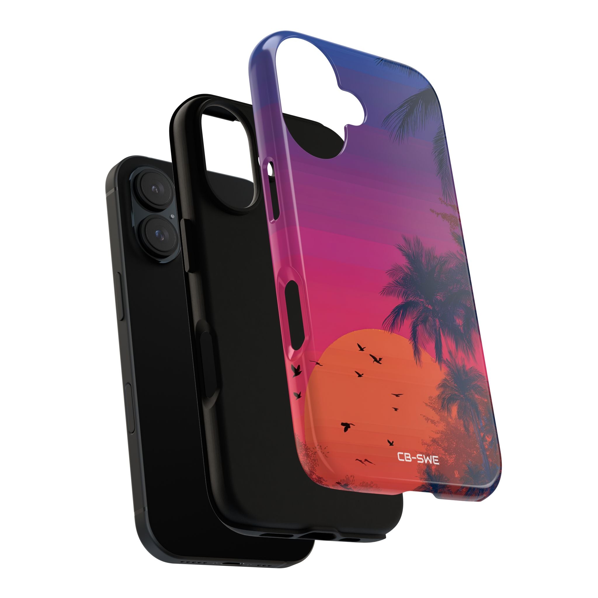 Tropical Sunset Silhouettes - iPhone Case