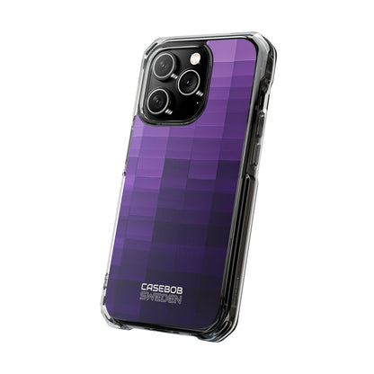 Purple Horizon Grid iPhone 14 - Impact Clear+