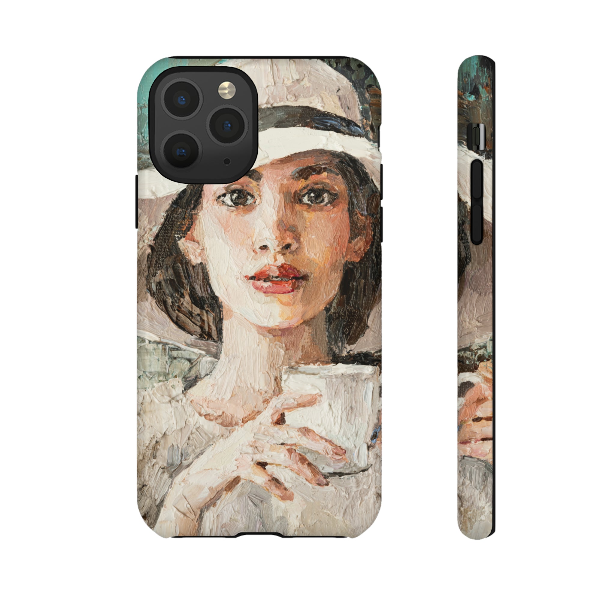 Oil Painting - Lady in a White Hat - Protective Phone Case