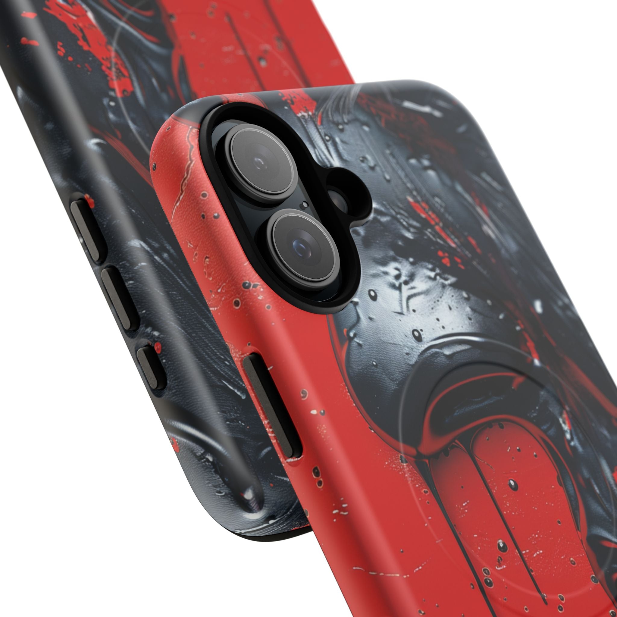 Textured Crimson Bloom iPhone 16  Tough+ Phone Case