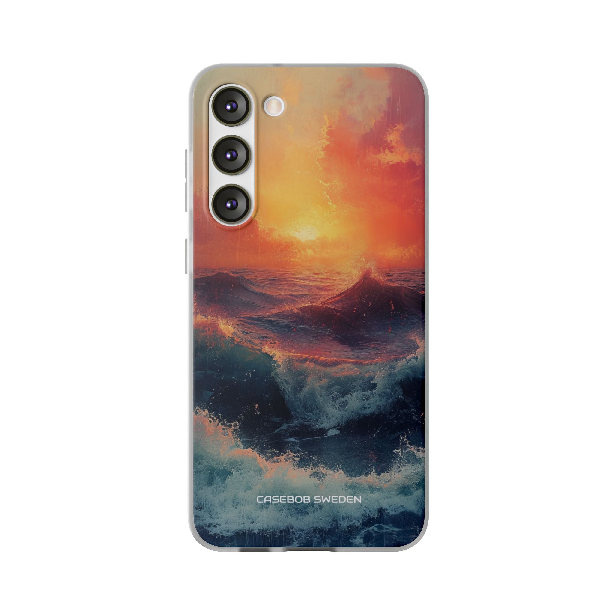 Ocean Sunset Waves - Flexi Samsung S23 Phone Case