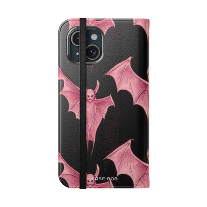 Pink Batwave - iPhone 15 Case - Wallet