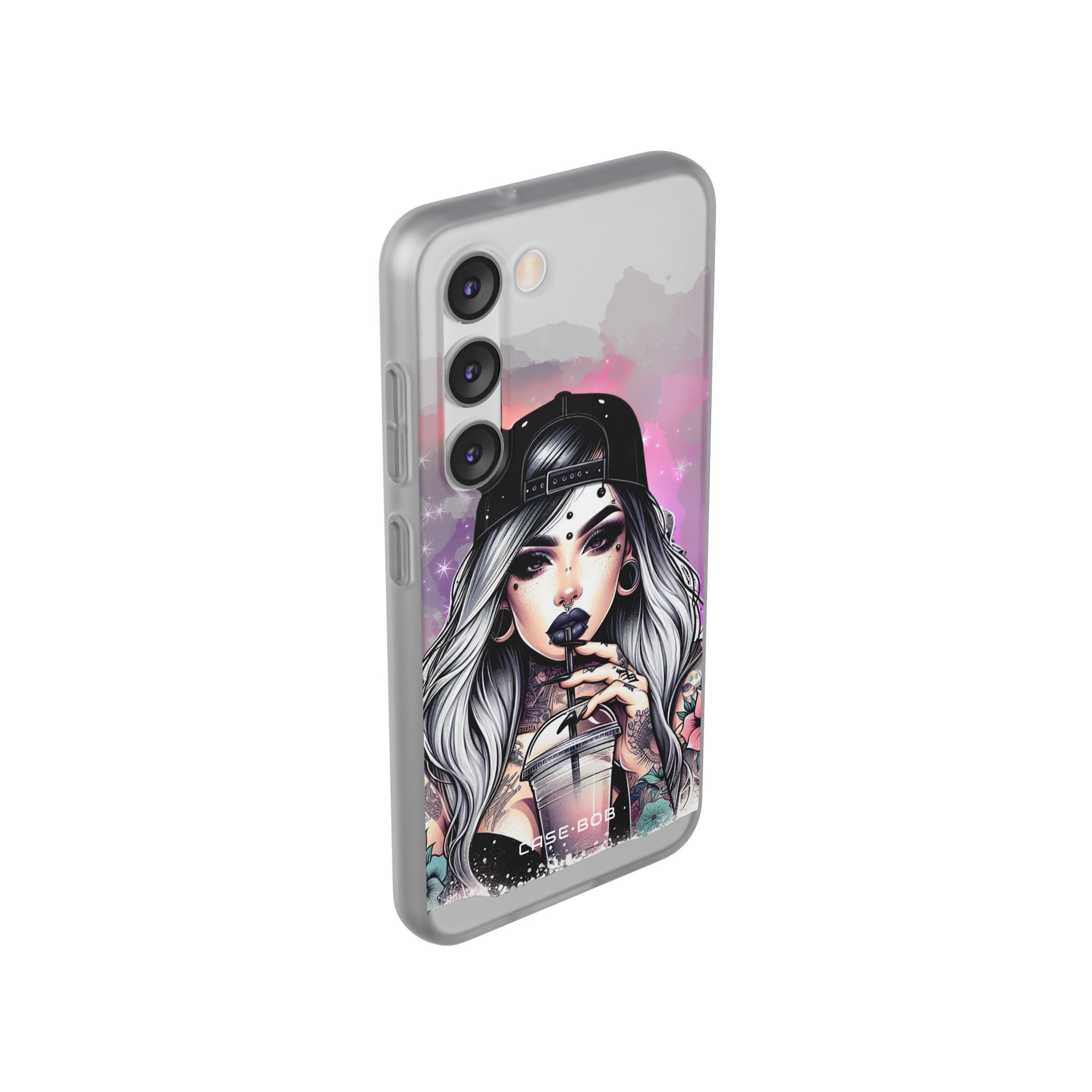 Silver Sip Nebula Samsung S23 Case - Soft