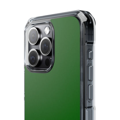 Dark Green - Clear Impact Case for iPhone