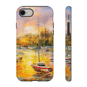 Oil Painting - Harbor View - Protective Phone Case