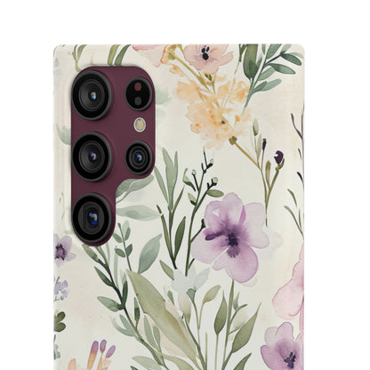 Soft Green Lavender Floral Pattern - Slim Samsung S22 Phone Case