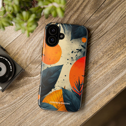 Tropical Blue Leaves - Tough iPhone 16 Phone Case