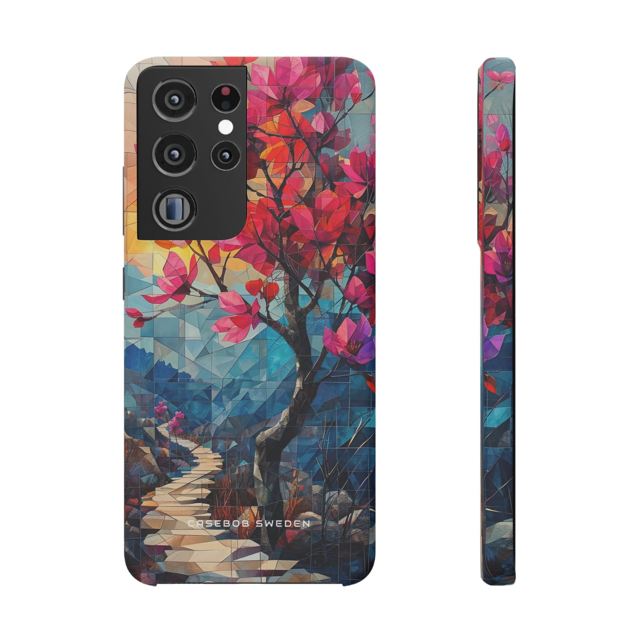 Vibrant Geometric Tree Landscape Samsung S21 - Slim Phone Case